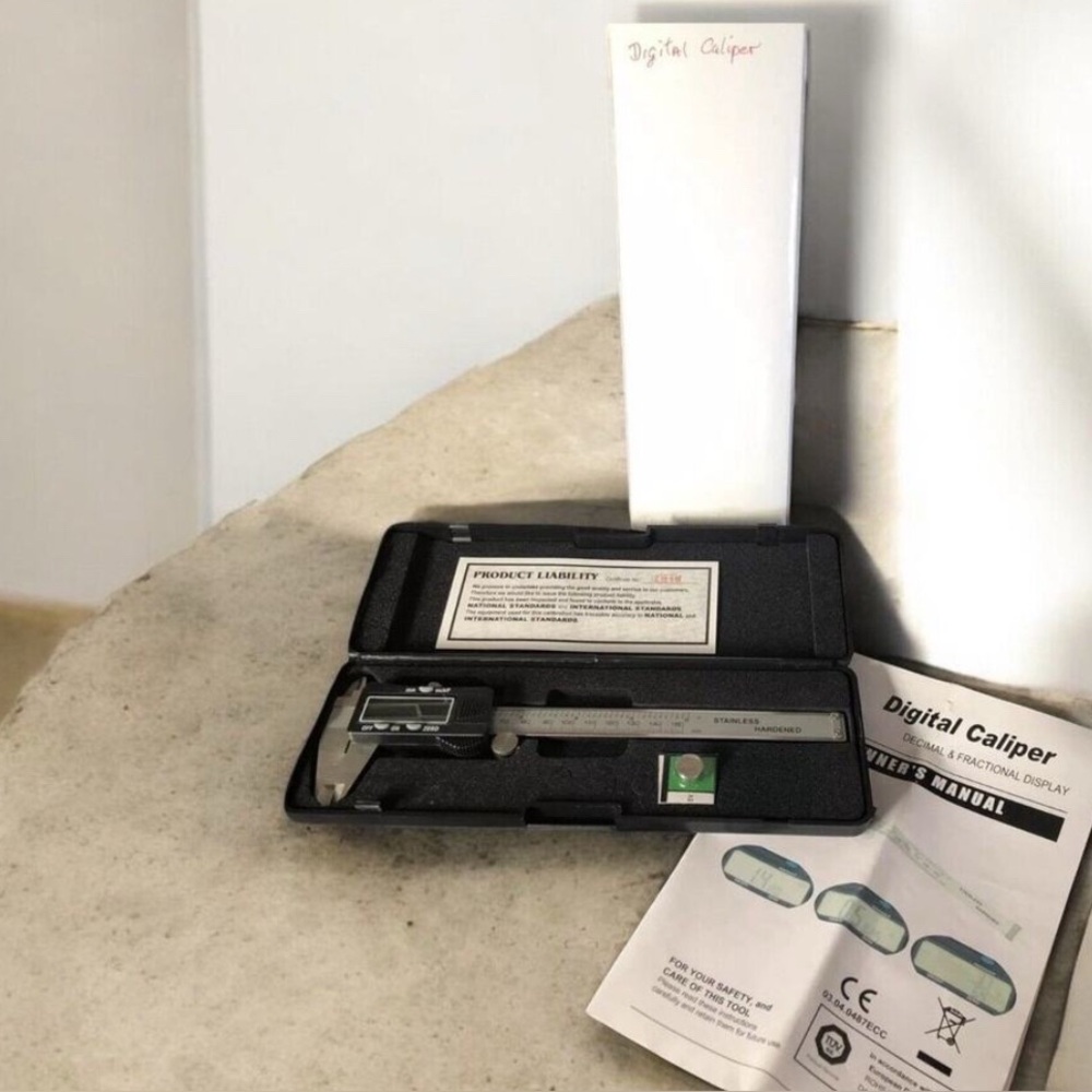 Vintage Digital Caliper National Conversion Table Plastic Box High Precision